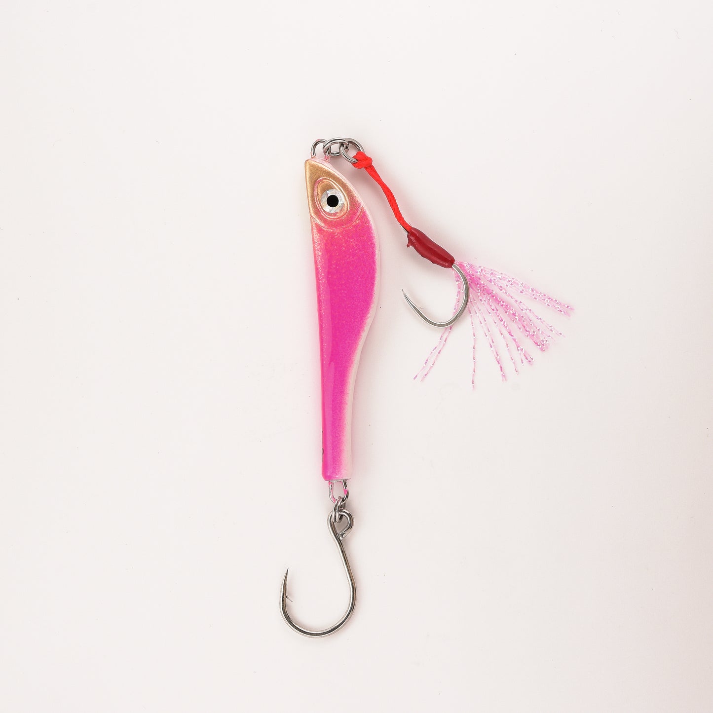 Fish Jig - Pink/Gold & White - 1 Oz