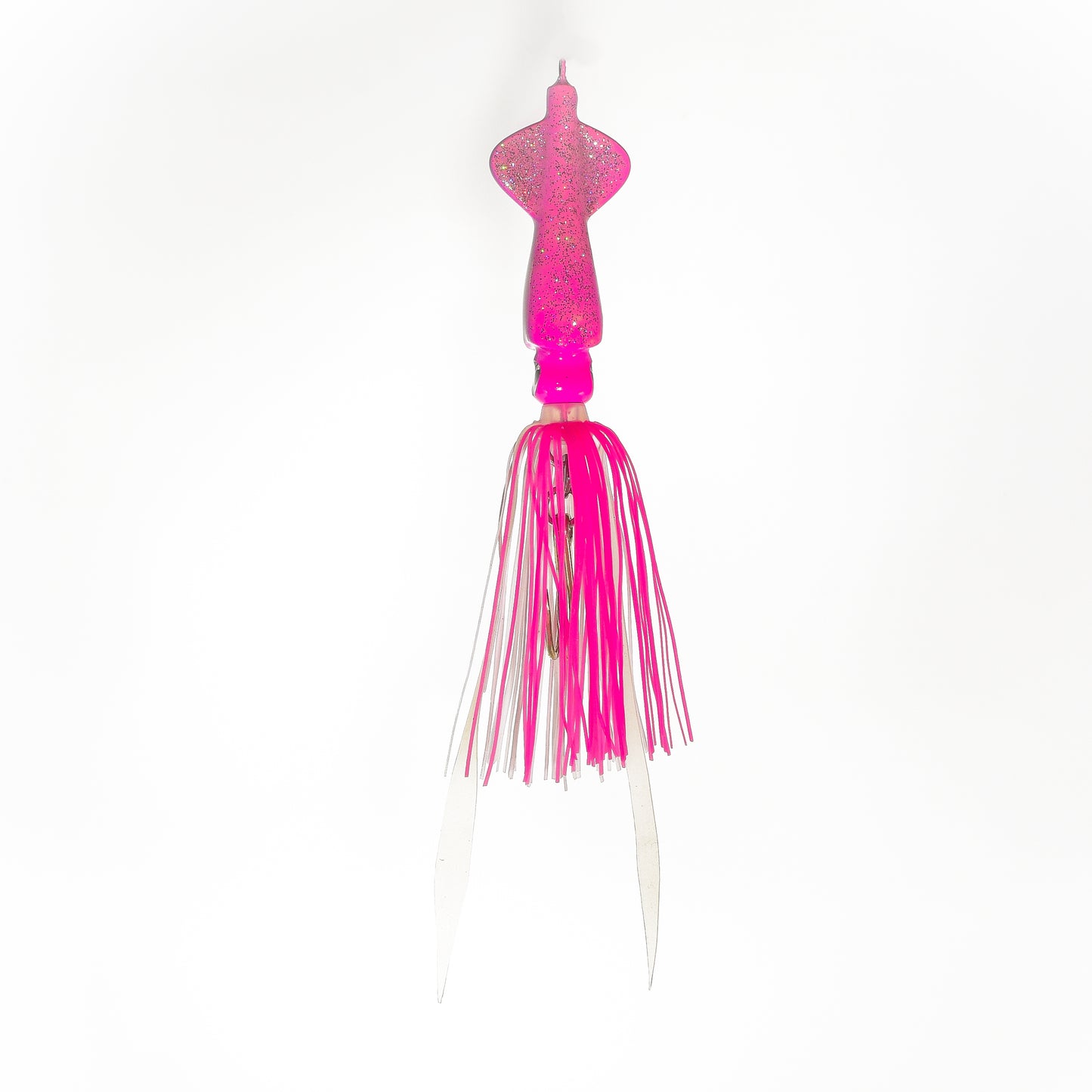 Squid Jig - Electric Pink/White - 3 Oz