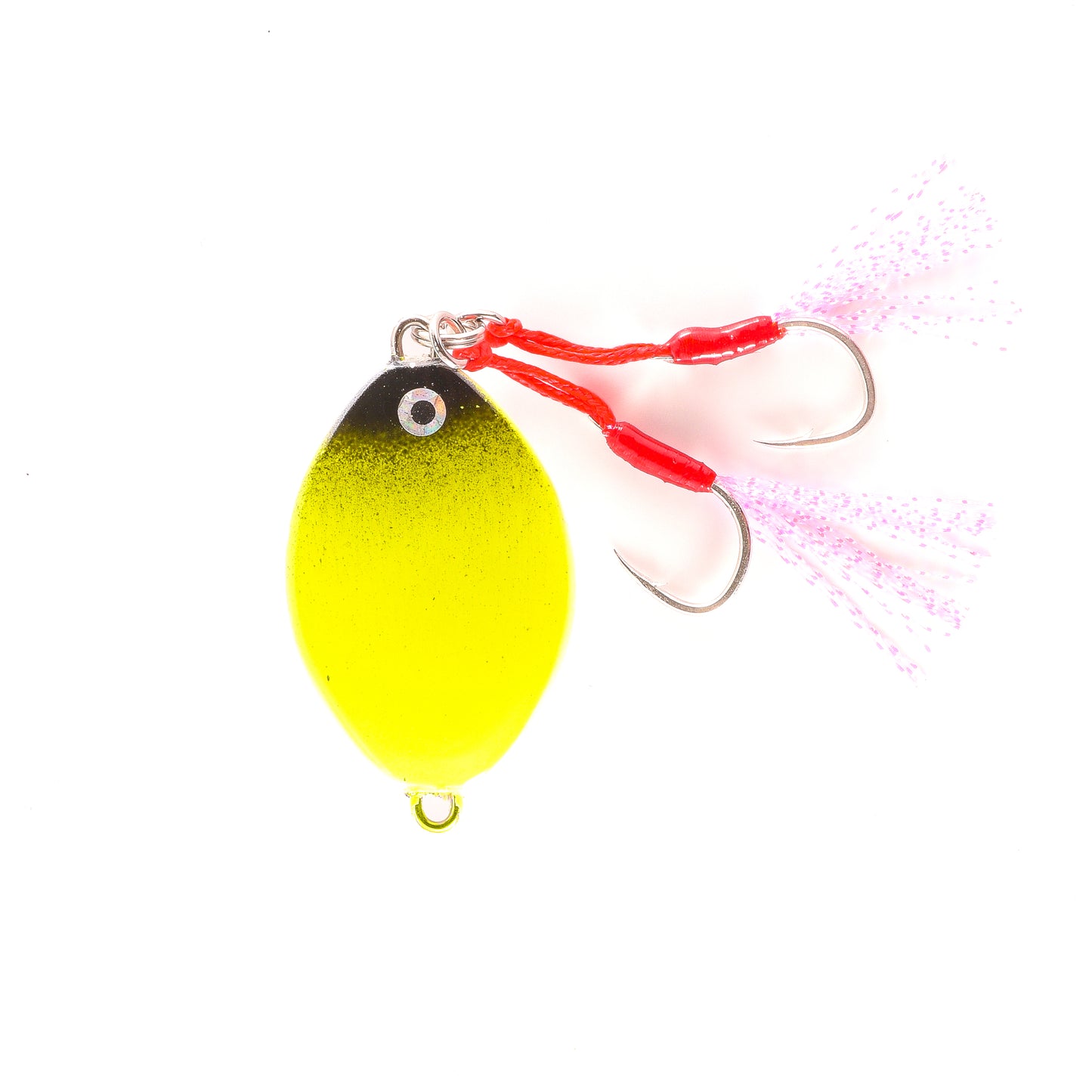 Oval Jig - Chartreuse/Black & White - 2 Oz