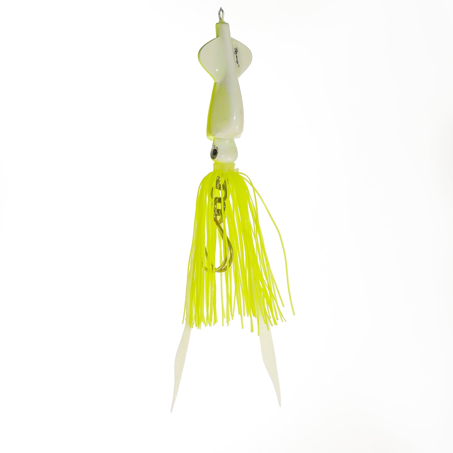 Squid Jig - Chartreuse/White - 2 Oz