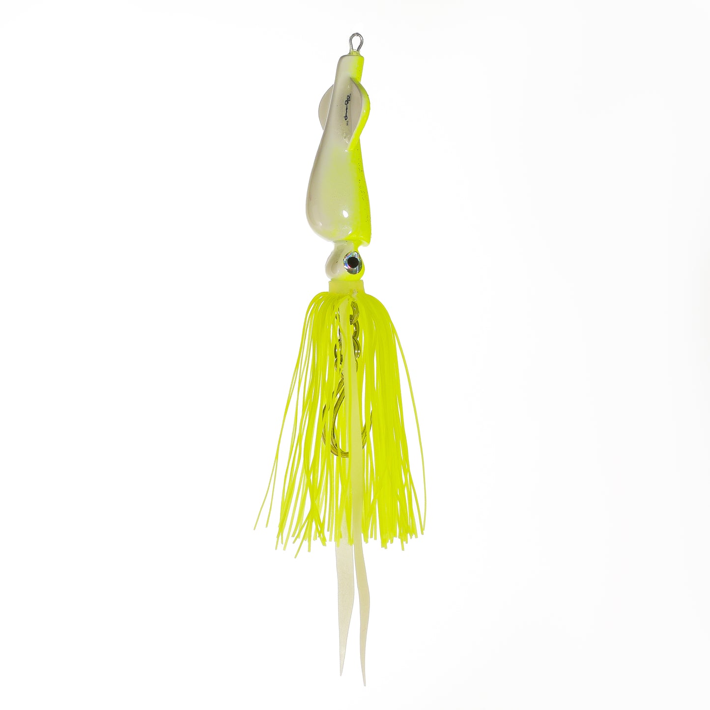 Squid Jig - Chartreuse/White - 3 Oz