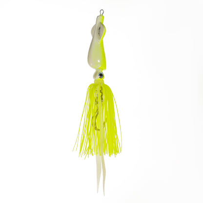 Squid Jig - Chartreuse/White - 3 Oz