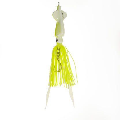 Squid Jig - Chartreuse/White - 3 Oz