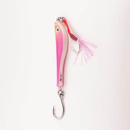 Fish Jig - Pink/Gold & White - 1 Oz