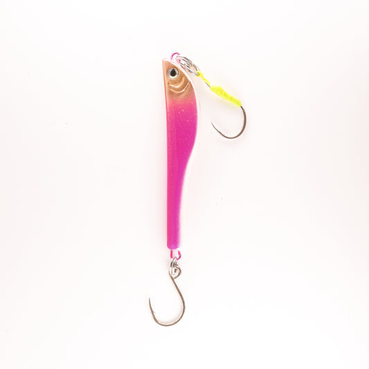 Fish Jig - Pink/Gold & White - 2 Oz