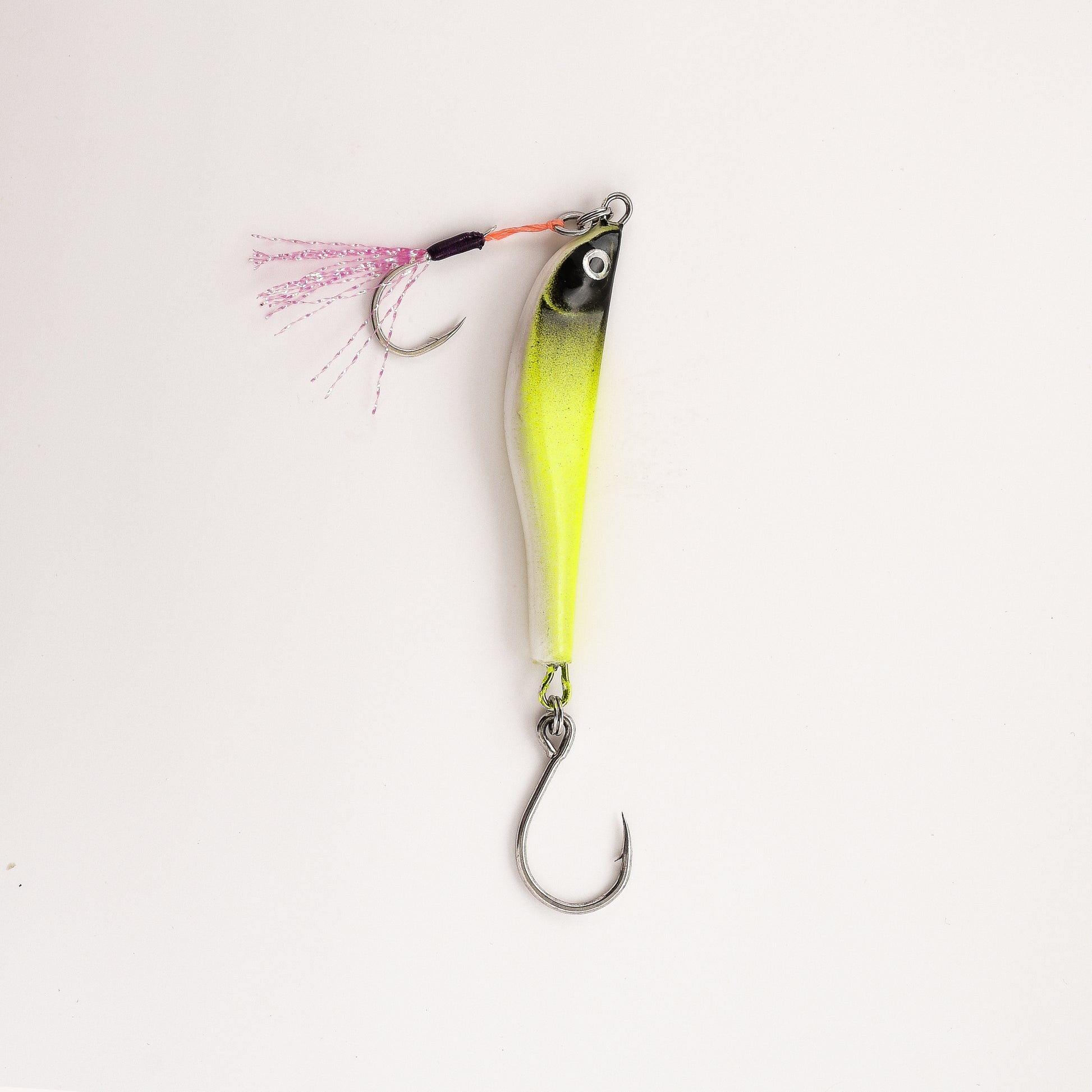 Fish Jig - Chartreuse/Black & White Fish Jig - Chartreuse/Black & White