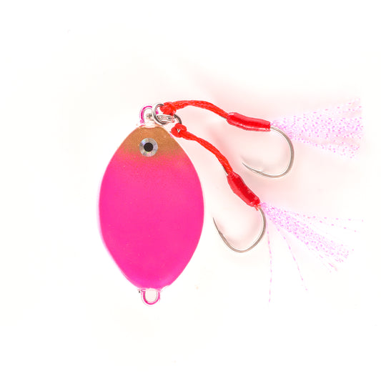 Oval Jig - Pink/Gold & White - 2 Oz